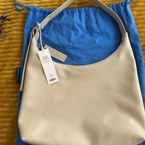 Baggu recycled leather Shoulder Bag stone